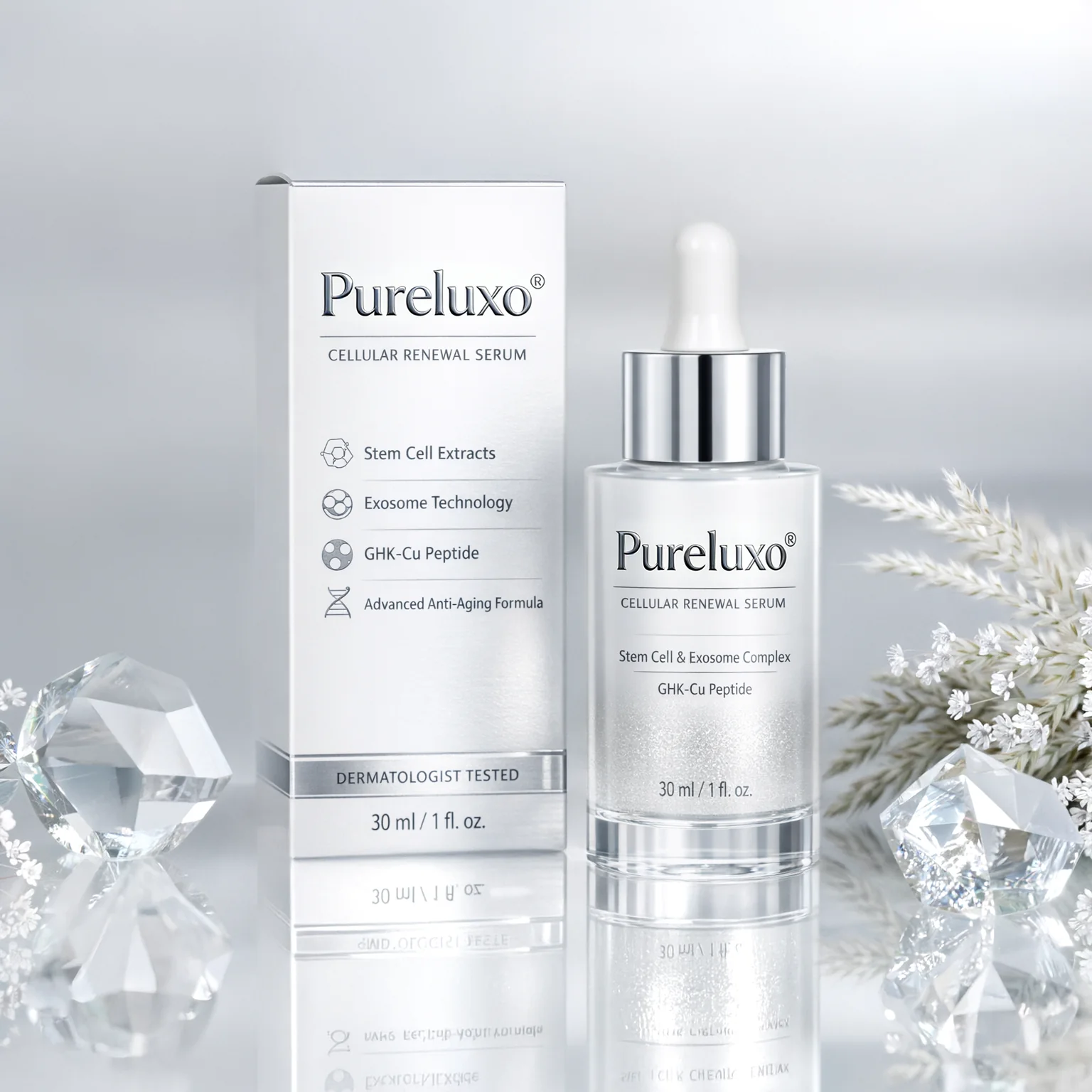 𝑷𝒖𝒓𝒆𝒍𝒖𝒙𝒐® 🇺🇸 Stem Cell–Inspired & GHK-Cu Powered Wrinkle-Refining Serum（Advanced Anti-Aging for Timeless, Radiant Skin）